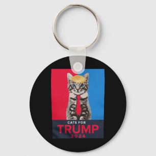 Chaveiro Gatos Para Trump 2024 Tee Engraçado Para Vance Tru