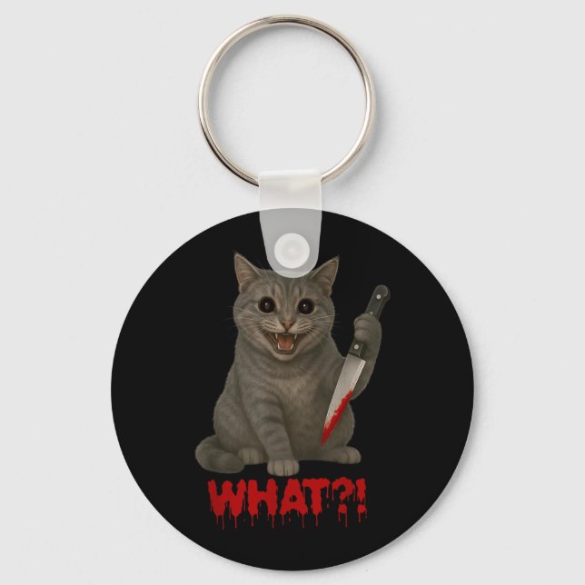 Chaveiro Gatos Pretos Assustadores de Halloween Kitty Diver (Frente)