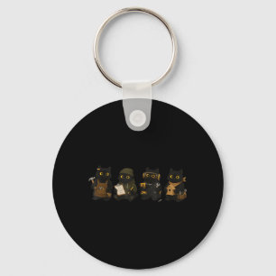 Chaveiro Gatos pretos de marcenaria Gato carpinteiro engraç