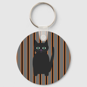 Chaveiro Gatos Pretos Divertidos e Elegantes de Halloween
