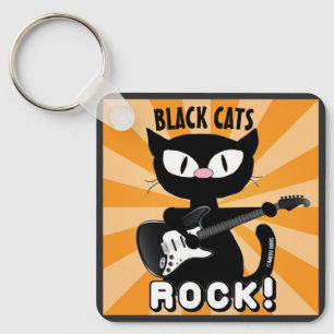 Chaveiro GATOS PRETOS ROCK! Pulseira personalizada