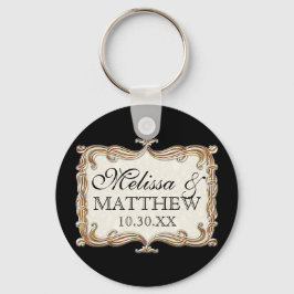 Chaveiro Gatsby Art Deco Nouveau Lace Faux Dourada Tulip