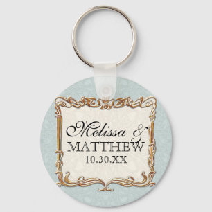 Chaveiro Gatsby Art Deco Nouveau Lace Faux Dourada Tulip