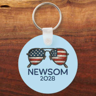Chaveiro Gavin Newsom 2028 Para O Presidente Sunglass
