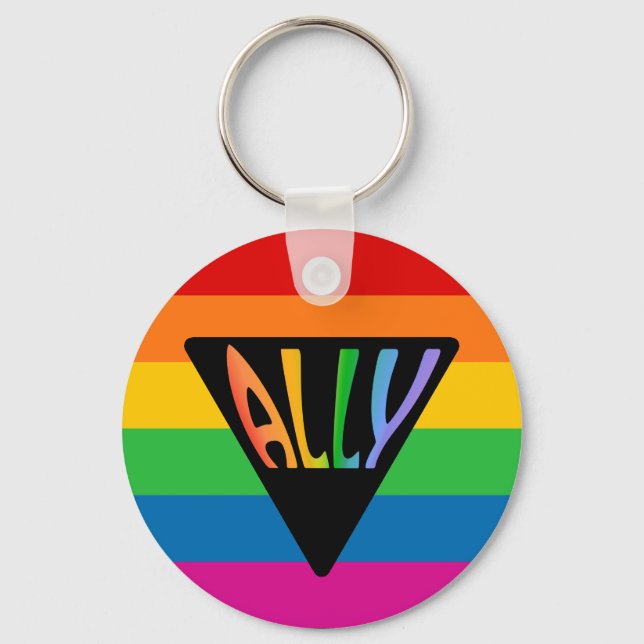 Chaveiro Gay Ally Triangle (Frente)