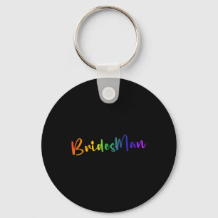 Chaveiro Gay Lgbt Festa de casamento Bridesman Tee Brida