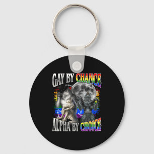 Chaveiro Gay por acaso alpha por escolha alpha lobo sigma g