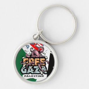 Chaveiro Gaza Livre Palestina - Ilustração de Polvo