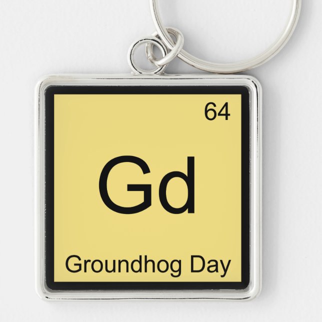 Chaveiro Gd - Símbolo de Elemento de Química do Dia do Grou (Frente)