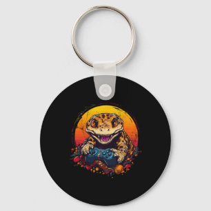 Chaveiro Gecko Jogando Vídeo Jogo Lizard &amp; Répteis Gam