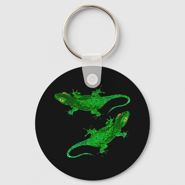Chaveiro Geckos Verdes (Frente)