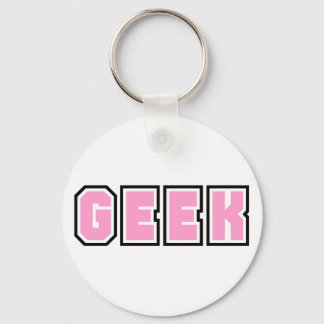 Chaveiro Geek Rosa, Geeks Geeky Nerd Óculos Nerdy Divertido