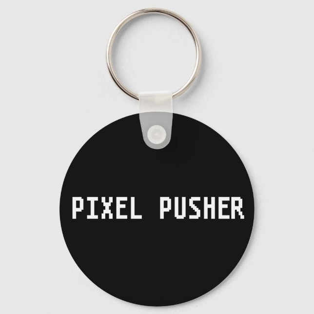 Chaveiro Geeky Pixel Pusher (Frente)