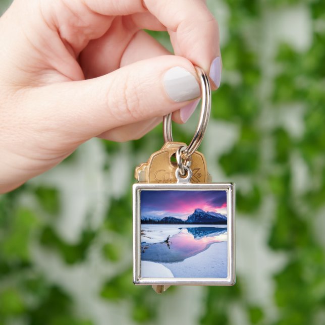 Chaveiro Gelo e neve | Mt. Rundle, Canadá (Mão)