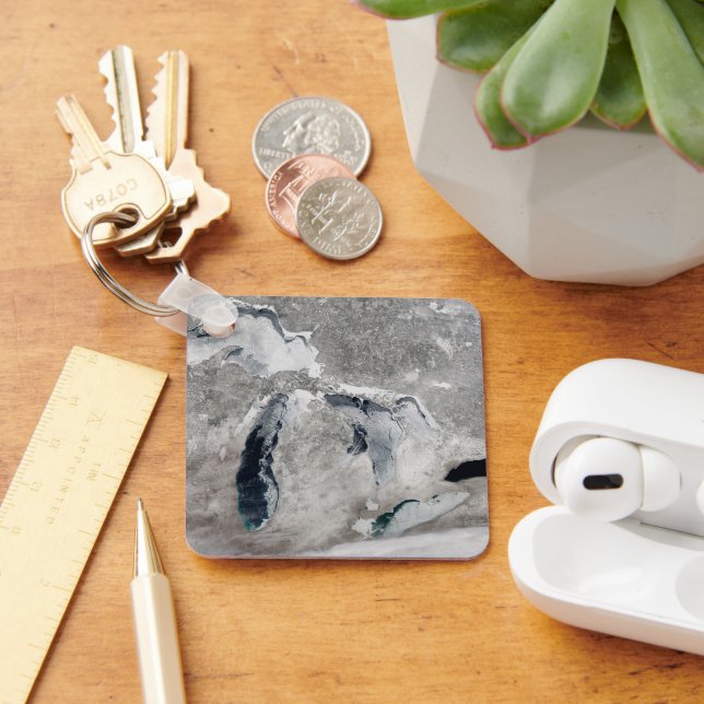 Chaveiro Gelo Nos Lagos Excelentes, Estados Unidos. (Mesa)