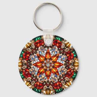 Chaveiro Gem Kaleidoscope Mandala – Sparkling Keychain