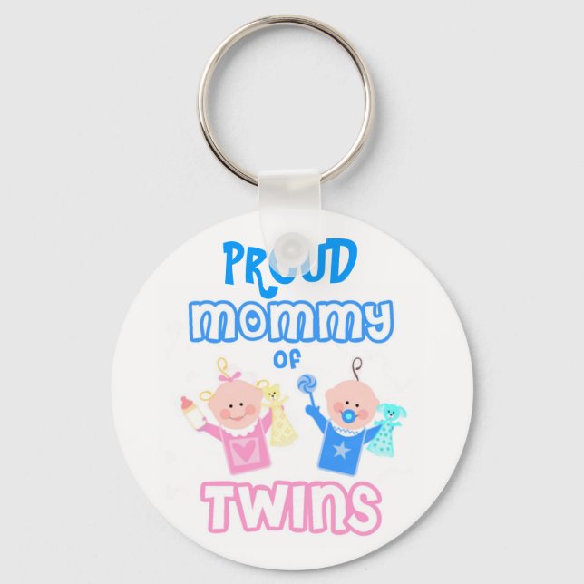 Chaveiro Gêmeos Dias de as mães da Twin (Frente)