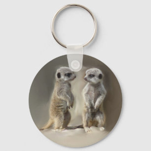 Chaveiro Gêmeos do bebê de Meerkat