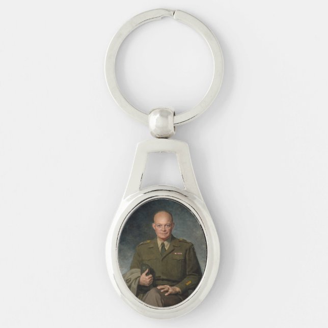 Chaveiro General Dwight Eisenhower 5 Star - Retrato Pintado (Frente)