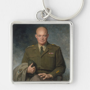 Chaveiro General Dwight Eisenhower 5 Star - Retrato Pintado