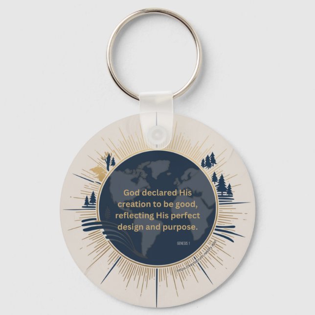 Chaveiro Gênesis 1:31 - A criação de Deus foi boa (Frente)
