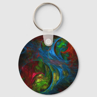 Chaveiro Gênesis Abstrato de arte azul