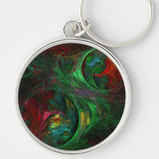 Chaveiro Gênesis Abstrato de arte verde pequeno