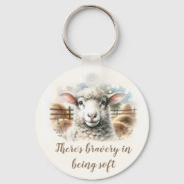 Chaveiro Gentil Olho: Lã macia