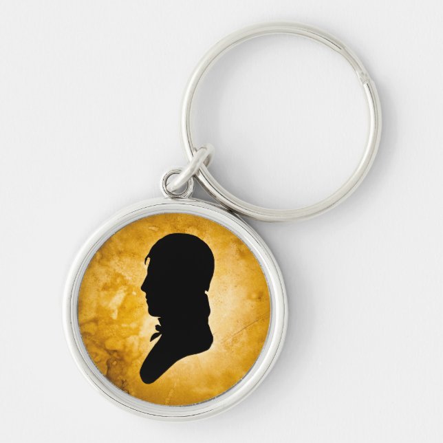 Chaveiro "Gentleman Silhouette em Dourado chaveiro" (Frente)