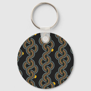 Chaveiro Geo Stripe: Trendy Vintage Design
