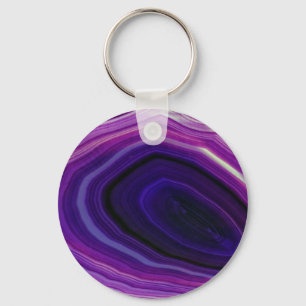 Chaveiro Geodo Roxo Giratório Caído