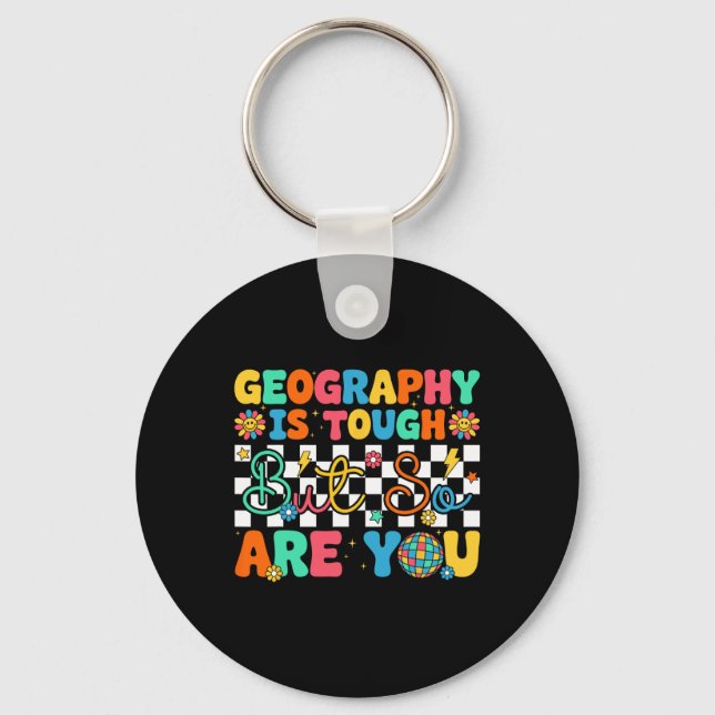 Chaveiro Geografia É Difícil Mas Você É Divertido De Volta  (Frente)