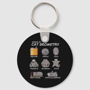 Chaveiro Geometria De Gato Presentes Engraçados De Gato Par