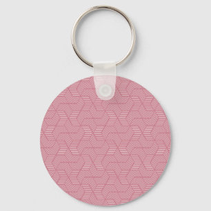 Chaveiro Geometria de Linha: Textura Vintage Moderna