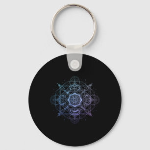 Chaveiro Geometria Sagrada Cubo de Metatron Yoga Espiritual