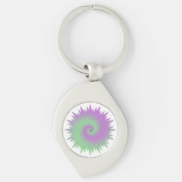 Chaveiro Geométrico Roxo e Verde