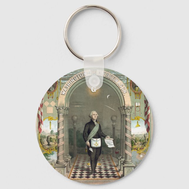 Chaveiro George Washington como Freemason (Frente)