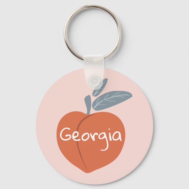 Chaveiro Georgia Peach personalize seu texto (Frente)