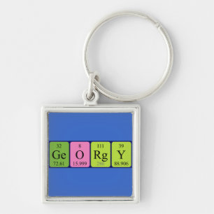 Chaveiro Georgy periódica mesa name keyring