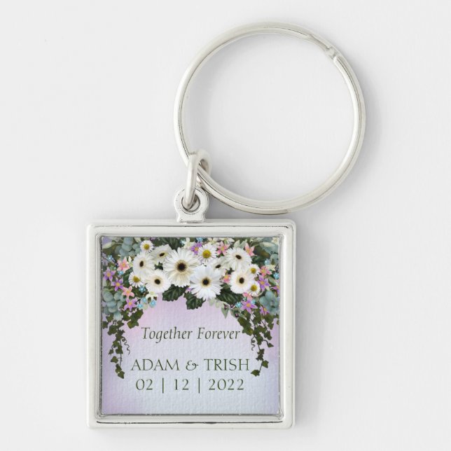 Chaveiro Gerbera Daisies Swag Wedding (Frente)
