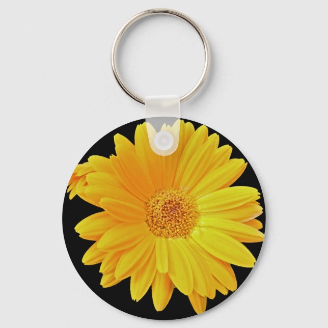 Chaveiro Gerbera Daisy (Gerbera hybrida) - Amarelo (Frente)
