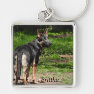 Chaveiro German shepherd azul