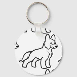 Chaveiro german shepherd branco