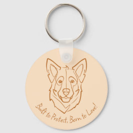 Chaveiro German Shepherd, Built to Protect, Born to Love!