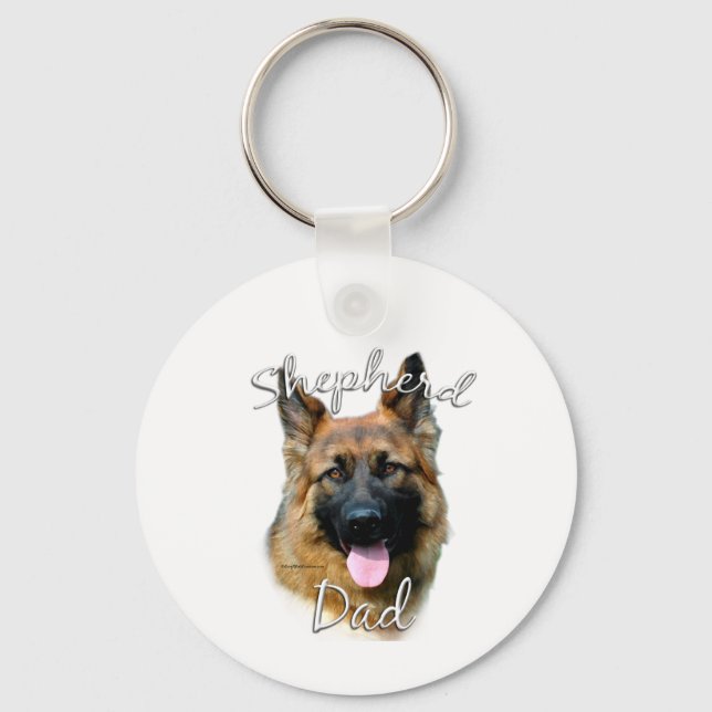 Chaveiro German shepherd (cabelos longos) Pai 2 (Frente)