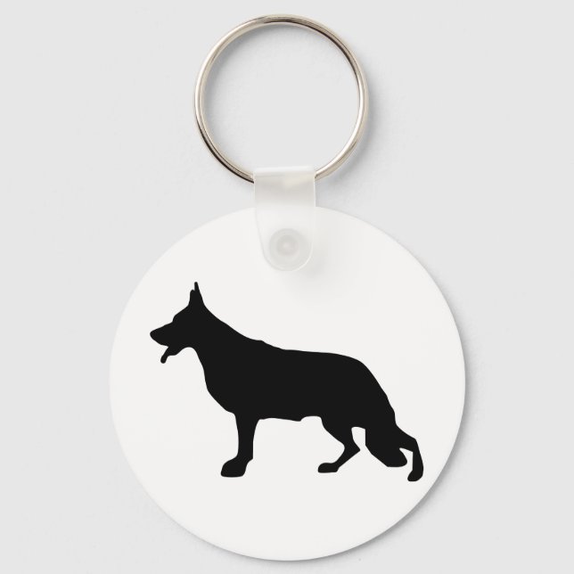 Chaveiro German shepherd Cachorro preto (Frente)