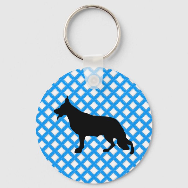 Chaveiro German shepherd Cachorro preto (Frente)