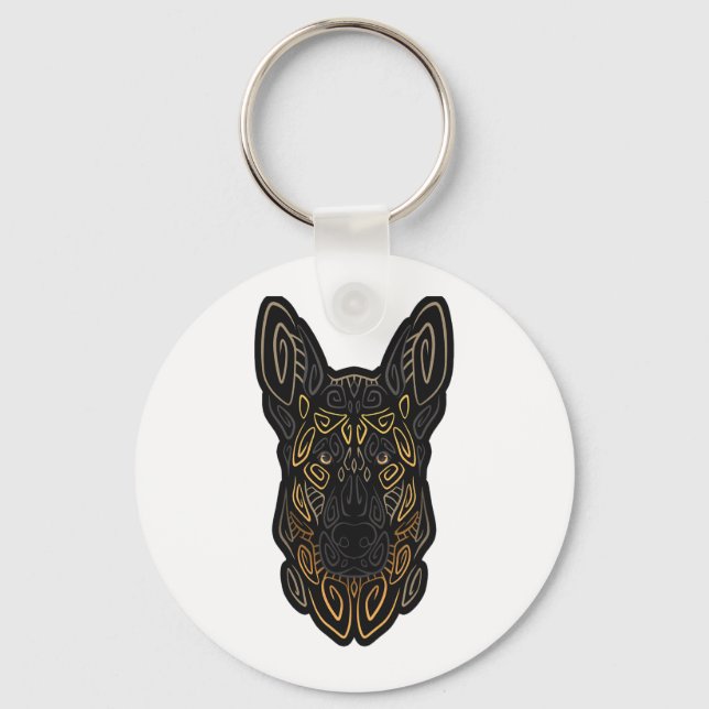 Chaveiro German shepherd Design german shepherd Dog O (Frente)