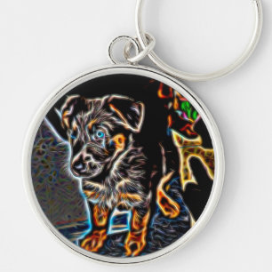 Chaveiro German shepherd Neon Art