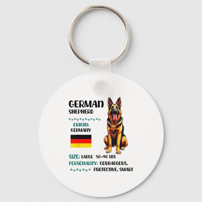 Chaveiro German Shepherd Origin Funny German Shepherd Lover (Frente)